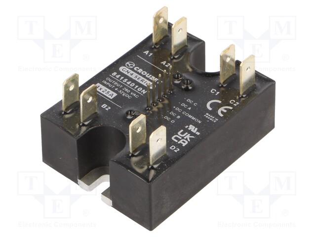 Relay: solid state; Ucntrl: 4÷32VDC; 25A; 12÷280VAC; DIN; -40÷80°C