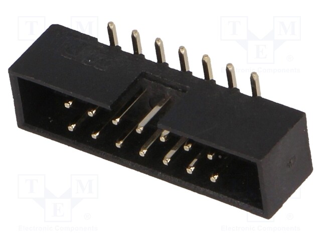 Socket; IDC; male; PIN: 14; vertical; SMT; gold flash; 2mm