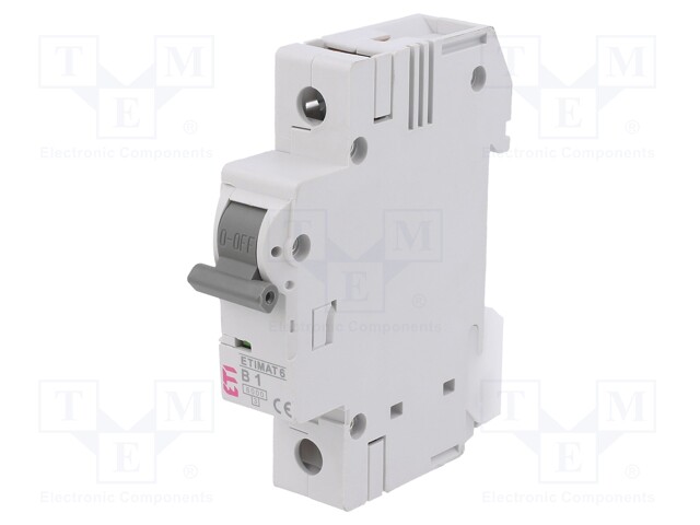 Circuit breaker; 230/400VAC; Inom: 1A; Poles: 1; DIN; Charact: B; 6kA