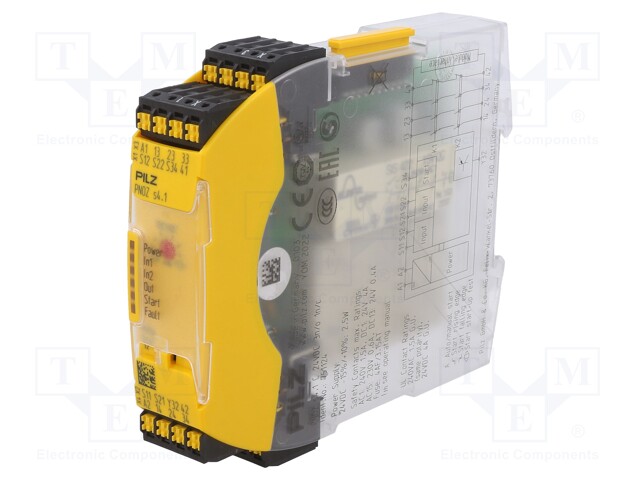 Module: safety relay; Series: PNOZ s4.1 C; IN: 3; OUT: 5; -10÷60°C