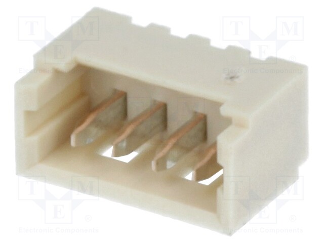 Socket; wire-board; male; PicoBlade; 1.25mm; PIN: 4; THT; 1A; tinned