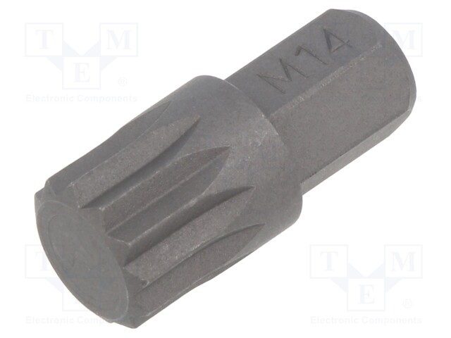 Screwdriver bit; spline (12-angles); XZN M14; Overall len: 30mm