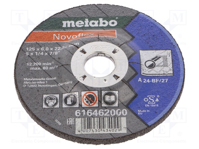 Grinding wheels; Ø: 125mm; Øhole: 22.23mm; Disc thick: 6mm