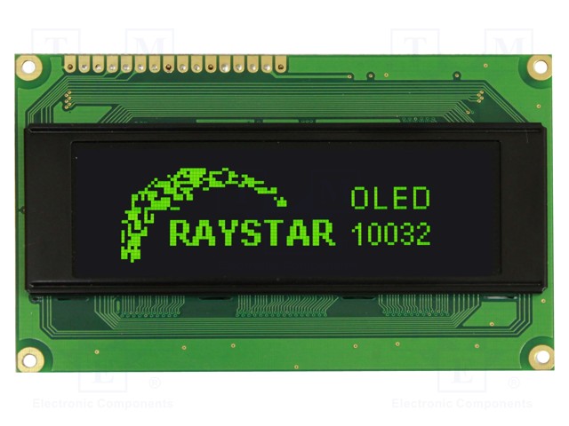 Display: OLED; graphical; 100x32; Window dimensions: 77x25.2mm