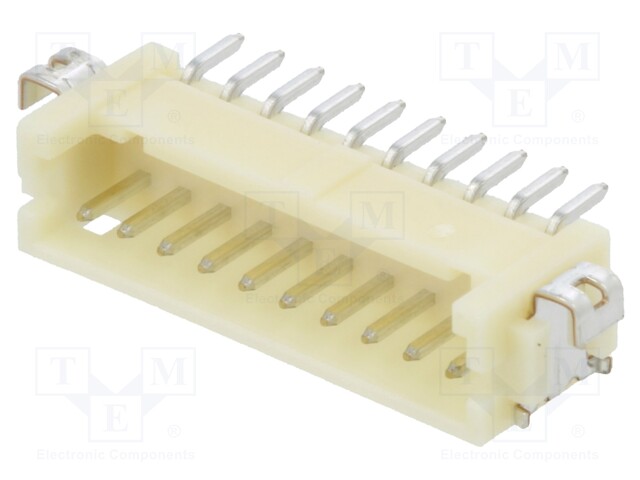 Socket; wire-board; male; DF13; 1.25mm; PIN: 10; SMT; on PCBs; tinned