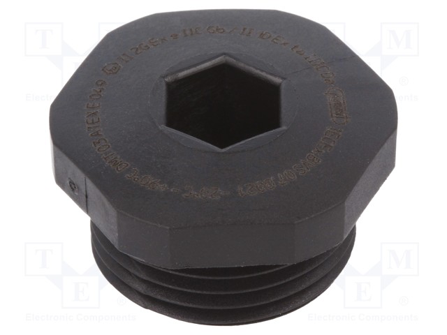 Stopper; M20; IP68; Mat: polyamide; black; Conform to: ATEX Ex