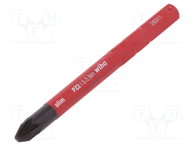 Screwdriver bit; Pozidriv®; PZ2; max.5.5Nm; 1kVAC; insulated