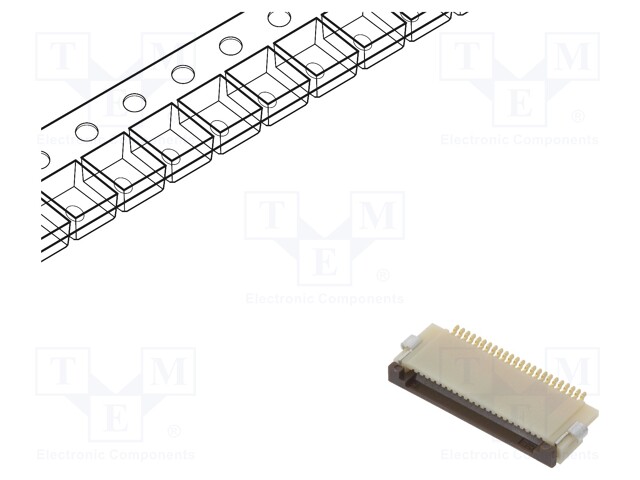 Connector: FFC (FPC); horizontal; PIN: 24; ZIF,bottom contacts