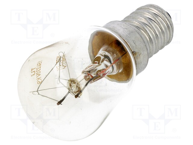 Filament lamp: miniature; 230VAC; 25W; E14; Ø25mm; L: 57mm; 160lm