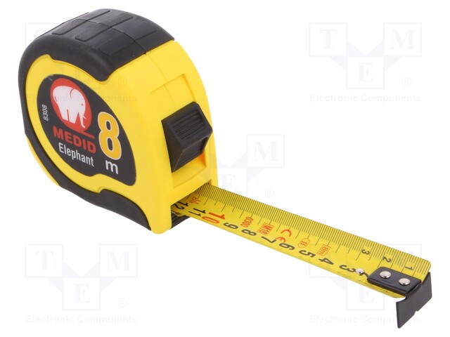 Measuring tape; L: 8m; Width: 30mm; Enclos.mat: ABS,elastolan