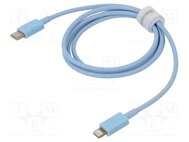 Cable; High Speed,USB 2.0; Apple Lightning plug,USB C plug; 1m