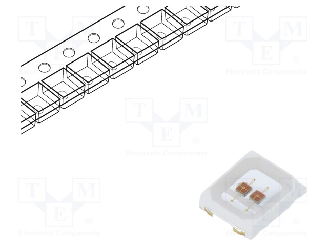 LED; SMD; 2835,PLCC2; red; 25÷40lm; 2.8x3.5x0.65mm; 120°; 1.7÷2.5V