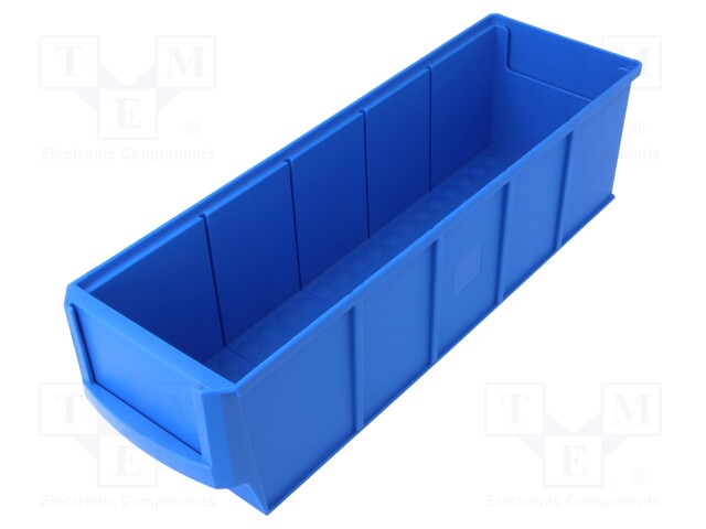 Container: workshop; blue; plastic; H: 81mm; W: 91mm; D: 270mm