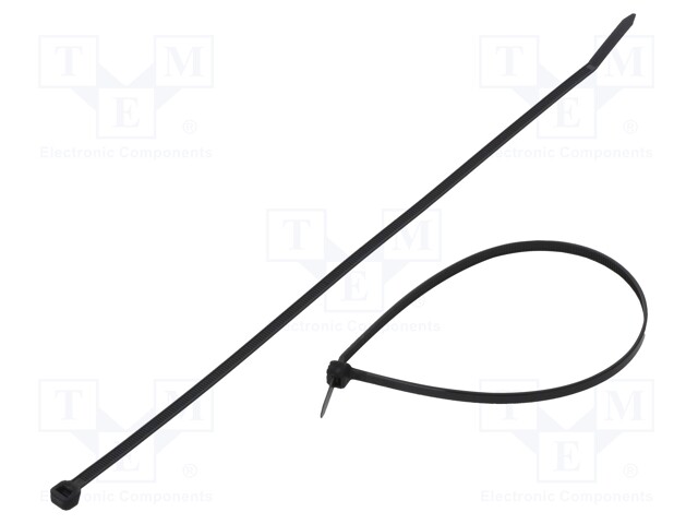 Cable tie; L: 300mm; W: 4.8mm; polyamide; 215N; black; -40÷85°C