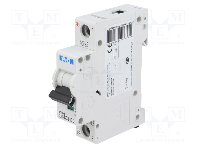 Circuit breaker; 250VDC; Inom: 32A; Poles: 1; DIN; Charact: C; 6kA