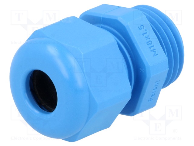 Cable gland; M16; IP68; Mat: polyamide; blue; UL94V-0