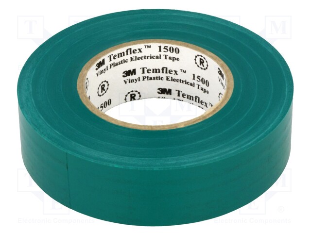 Tape: electrical insulating; W: 19mm; L: 20m; D: 0.15mm; green; 170%