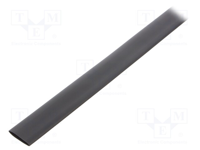 Heat shrink sleeve; glueless; 2: 1; 6.4mm; black; polyolefine