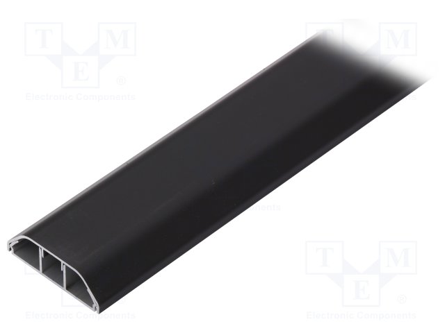 Closed cable trunkings; Colour: black; L: 1m; Mat: aluminium