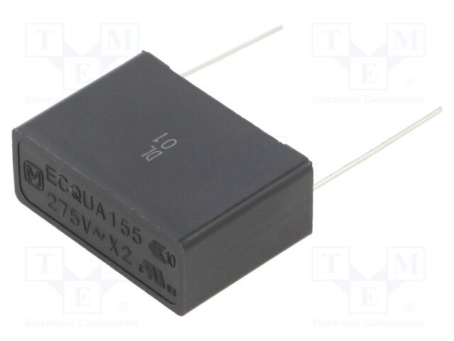 Safety Capacitor, 1.5 µF, X2, ECQUA Series, 275 V, Metallized PP