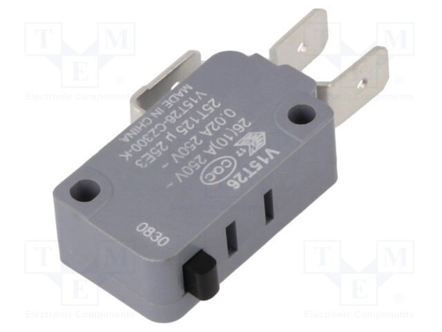 Microswitch SNAP ACTION; without lever; SPDT; 26A/250VAC; Pos: 2