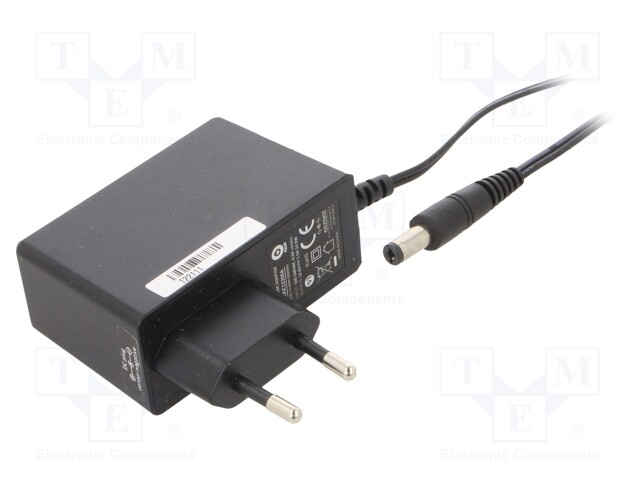 Power supply: switched-mode; constant voltage; 12VDC; 2A; 24W