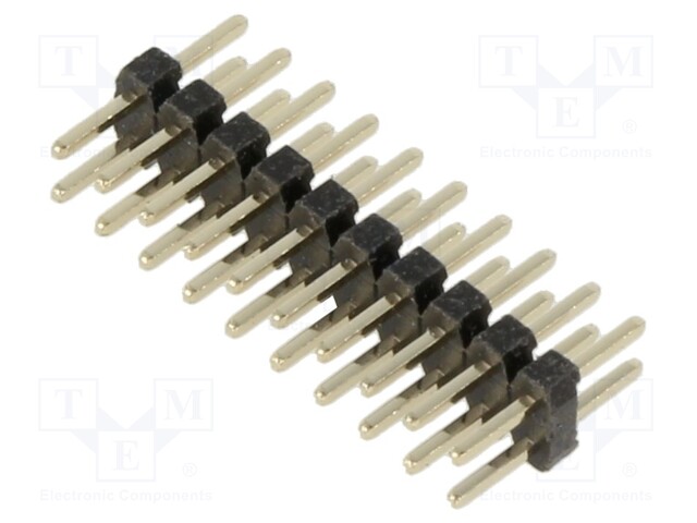 Pin Header, Vertical, Board-to-Board, 2 mm, 2 Rows, 20 Contacts, Through Hole Straight