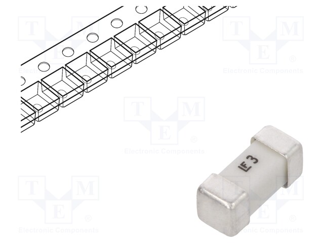 Fuse: fuse; quick blow; 3A; 250V; SMD; ceramic; Case: 2410; 476