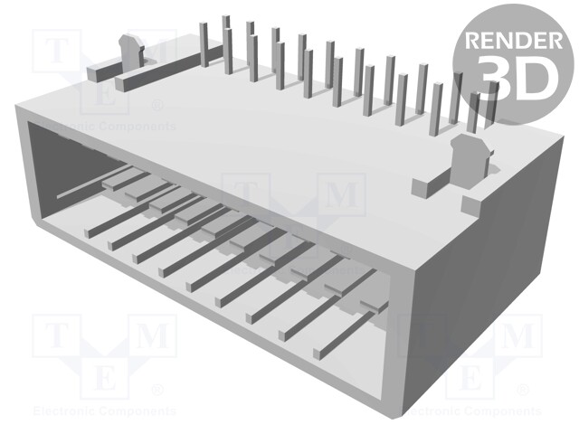 Socket; wire-board; male; D-3100D; 3.81mm; PIN: 20; Layout: 2x10