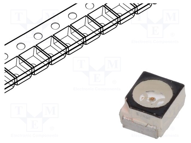 LED; SMD; 3528,PLCC2; yellow; 1150÷3800mlm; 0.45÷1.4cd; 120°; 20mA