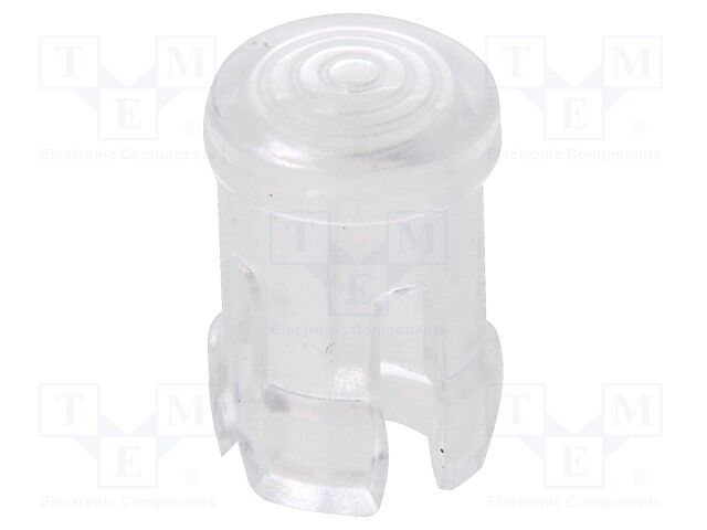 LED lens; round; Mat: polycarbonate; transparent; 3mm; UL94V-2