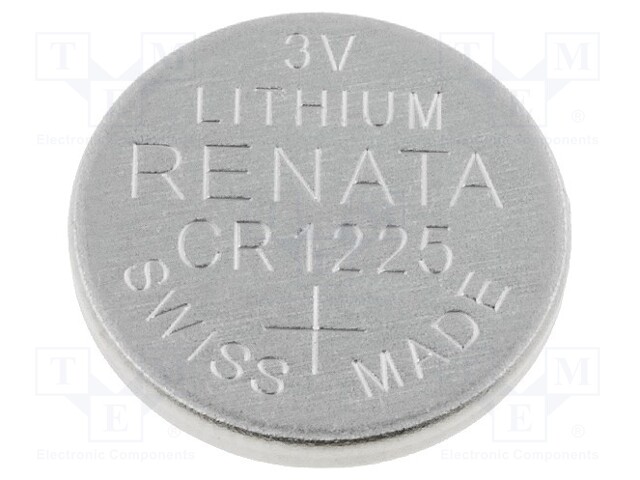 Battery: lithium; 3V; CR1225,coin; Ø12x2.5mm; 48mAh
