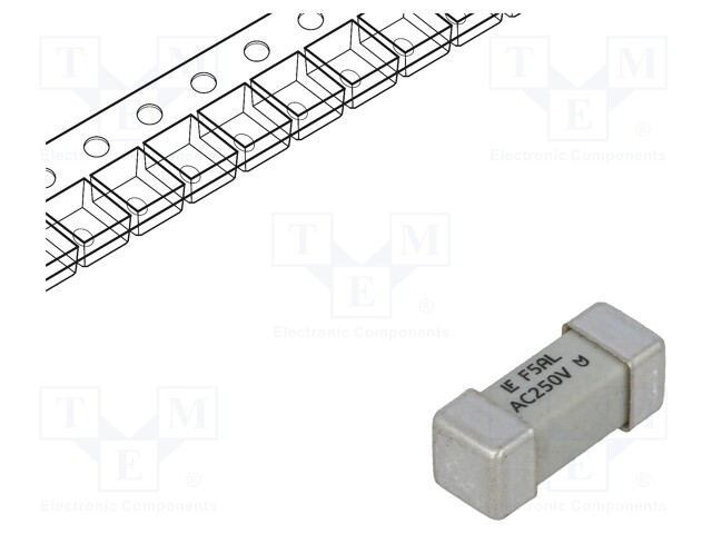 Fuse: fuse; quick blow; 5A; 250VAC; SMD; ceramic; 464