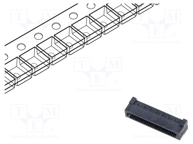 Connector: PCB to PCB; female; PIN: 60; 0.8mm; HSEC8; gold-plated