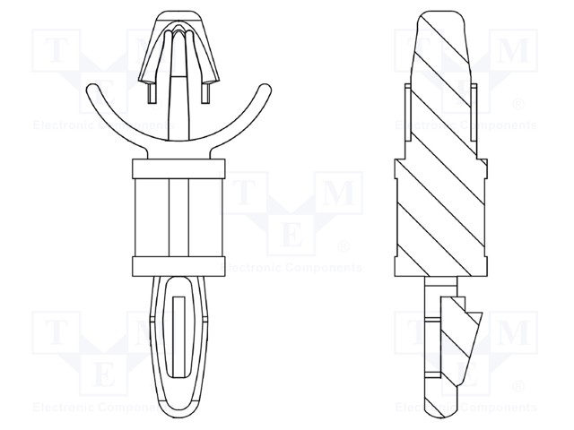 PCB distance; polyamide 66; L: 31.7mm; latch/latch; UL94V-2