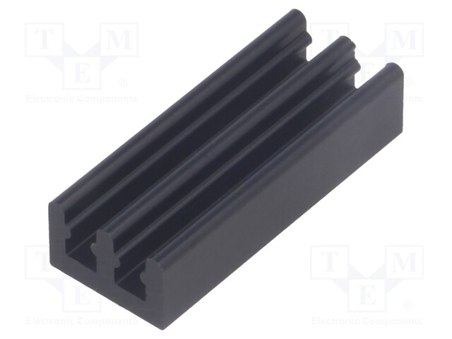 Heatsink: extruded; black; L: 25mm; W: 10mm; H: 6mm; 26K/W; aluminium