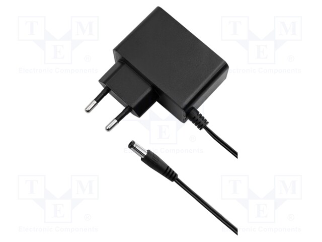 Power supply: switched-mode; plug; 6VDC; 2A; 12W; Plug: straight