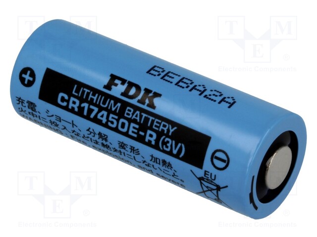 Battery: lithium; 3V; 4/5A,CR8L; Ø17x45mm; 2400mAh