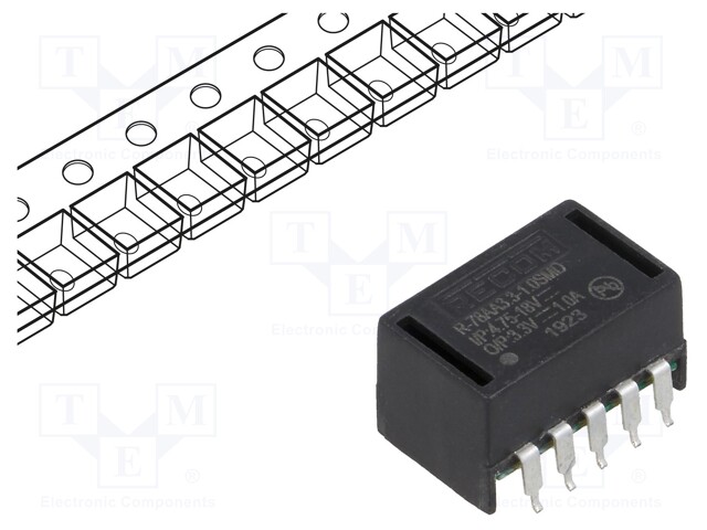 Converter: DC/DC; 3.3W; Uin: 4.75÷18V; Uout: 3.3VDC; Iout: 1A; SMD