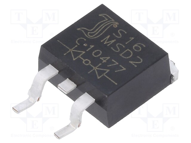 Diode: rectifying; SMD; 1kV; 2x8A; 1.5us; Package: reel,tape; D2PAK