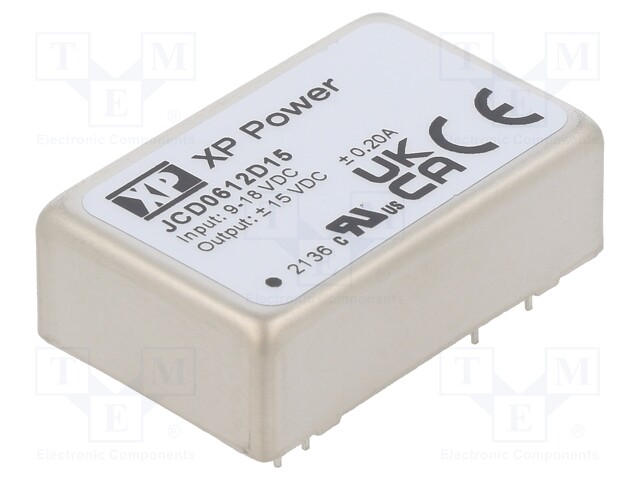 Converter: DC/DC; 6W; Uin: 9÷18V; Uout: 15VDC; Uout2: -15VDC; OUT: 2