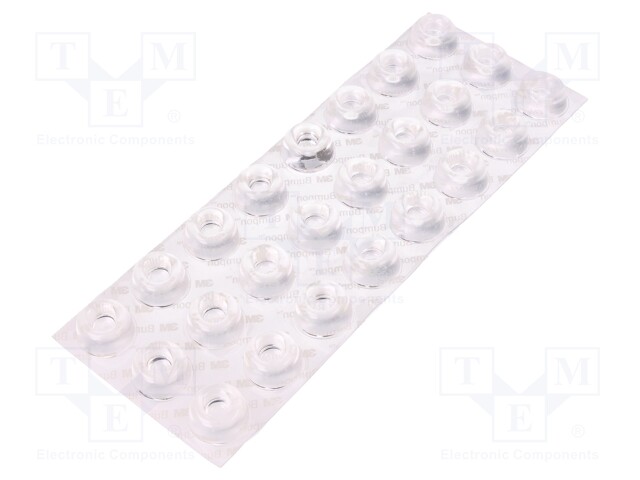 Self-adhesive foot; H: 10.2mm; transparent; polyurethane