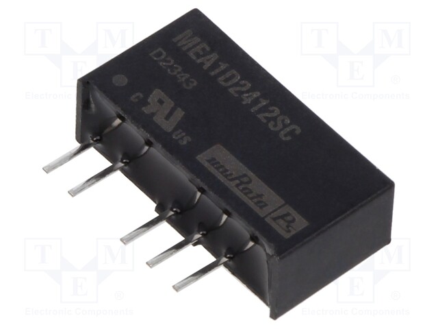 Converter: DC/DC; 1W; Uin: 21.6÷26.4V; Uout: 12VDC; Uout2: -12VDC