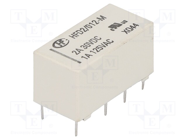 Relay: electromagnetic; DPDT; Ucoil: 12VDC; 1A/125VAC; 3A/30VDC; 3A