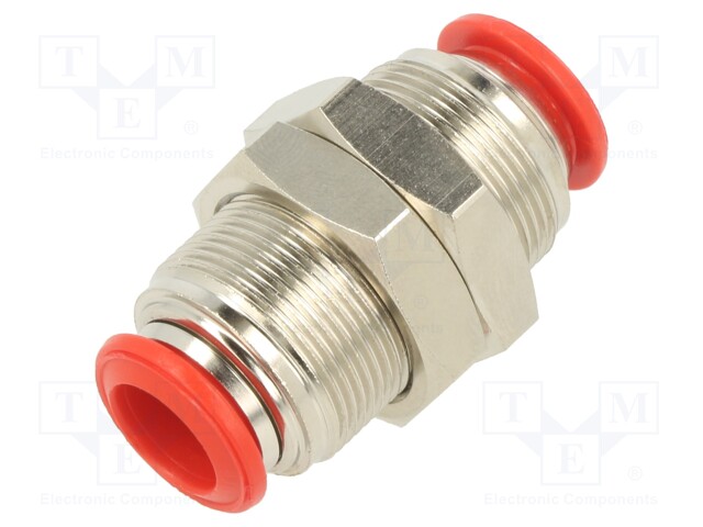 Push-in fitting; bulkhead,straight,inline splice; M20x1; 10mm