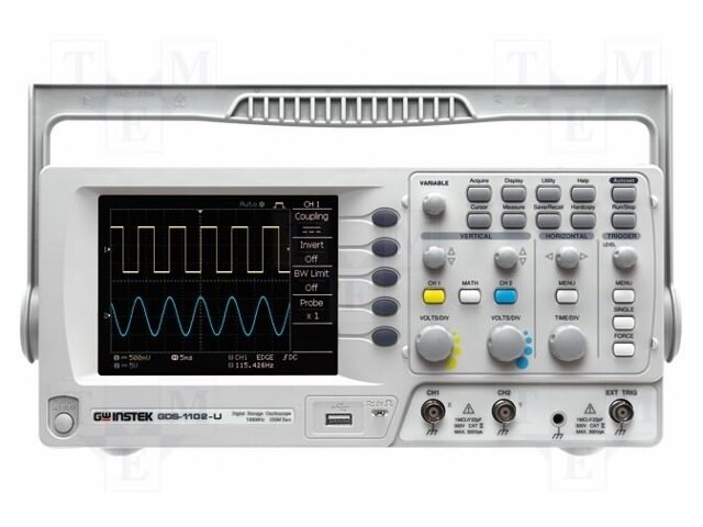 Oscilloscope: digital; Band: ≤100MHz; Channels: 2; 4kpts/ch