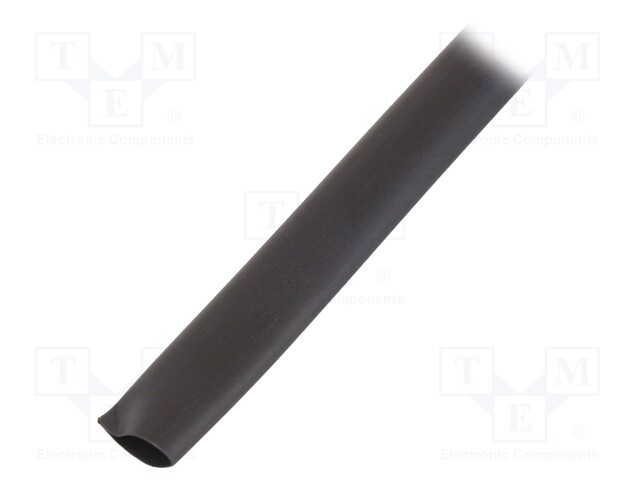 Heat shrink sleeve; glueless; 2: 1; 9.5mm; black; polyolefine