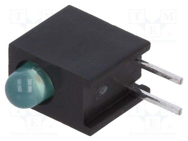 LED; in housing; green; 3mm; No.of diodes: 1; 2mA; 50°; 1.9÷2.2V