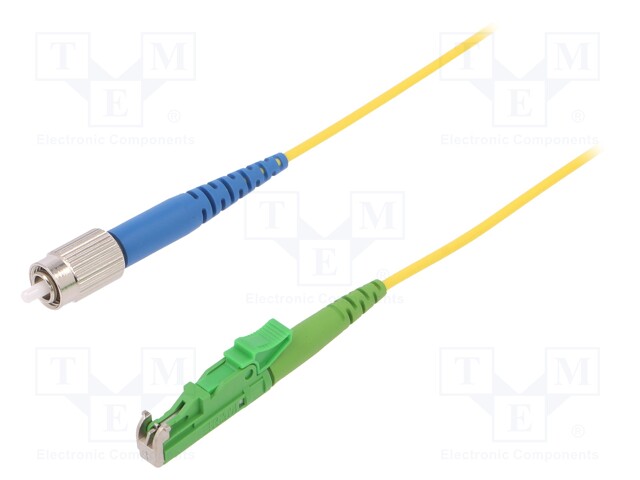 Fiber patch cord; E2A,FC; 1m; Optical fiber: 9/125um; yellow