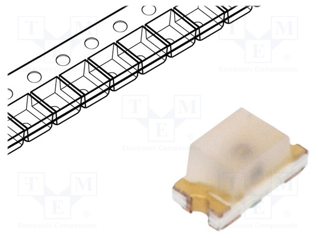 LED; SMD; 0603; amber; 28.5÷95mcd; 1.6x0.8x0.8mm; 170°; 1.9÷2.4V